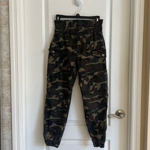 Camo Paperbag Waist Joggers